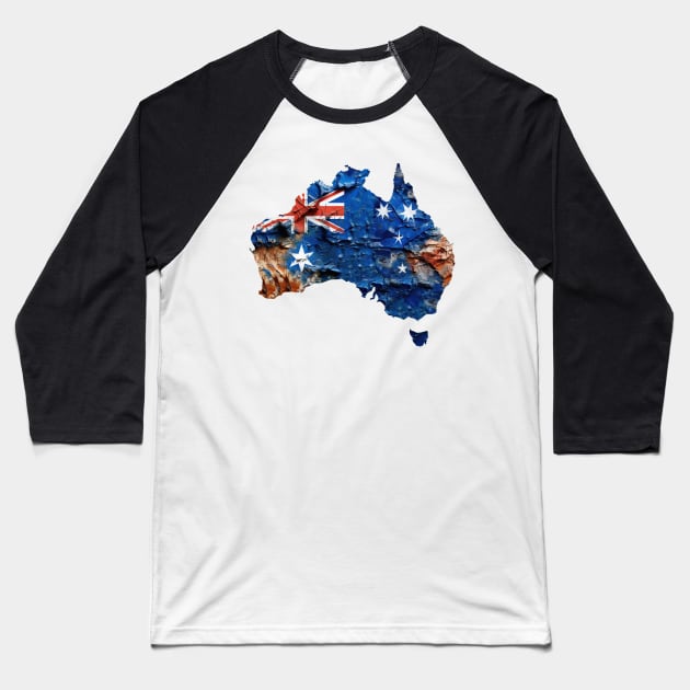 Australia Flag Baseball T-Shirt by Micapox